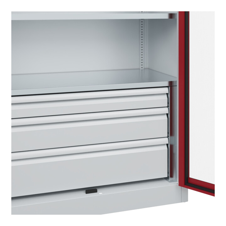 C+P Armoire à charges lourdes avec tiroirs Acurado Pro 1950 x 1200 x 600 mm 7035/3003
