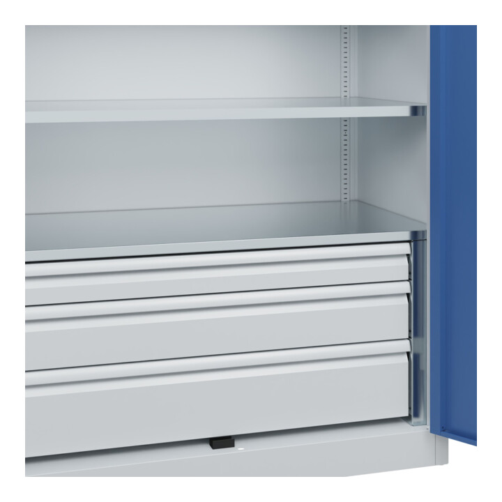 C+P Armoire à charges lourdes avec tiroirs Acurado Pro 1950 × 1200 × 600 mm 7035/5023