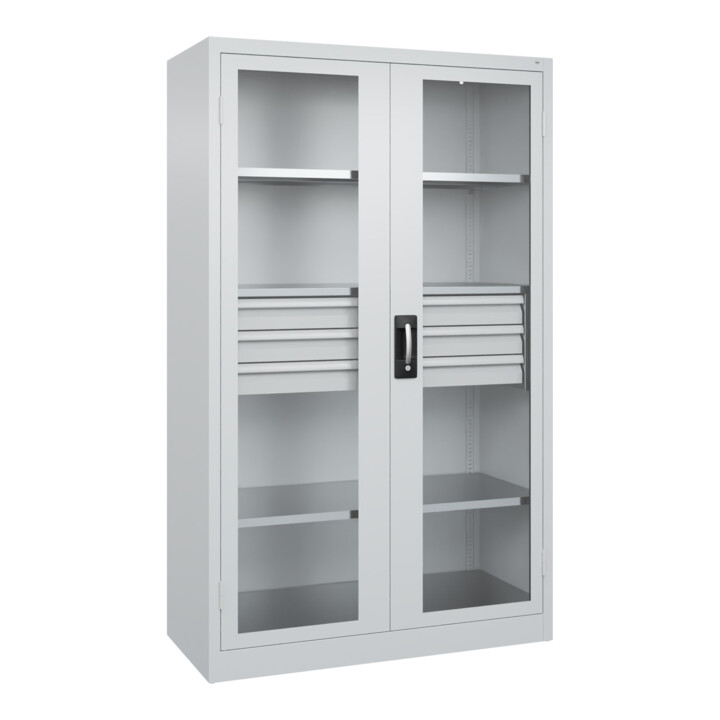 C+P Armoire à charges lourdes avec tiroirs Acurado Pro 1950 × 1200 × 600 mm 7035/7035