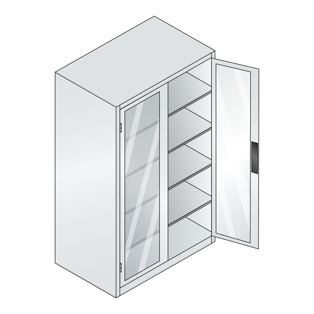 C+P Armoire à outils Acurado, 1950x1200x800 mm, 7035/3003