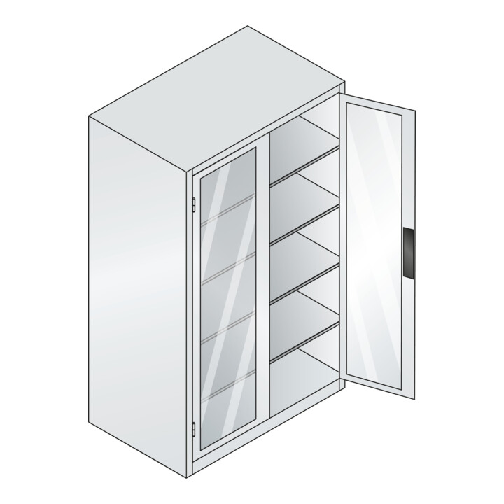 C+P Armoire à outils Acurado, 1950x1200x800 mm, 7035/7035