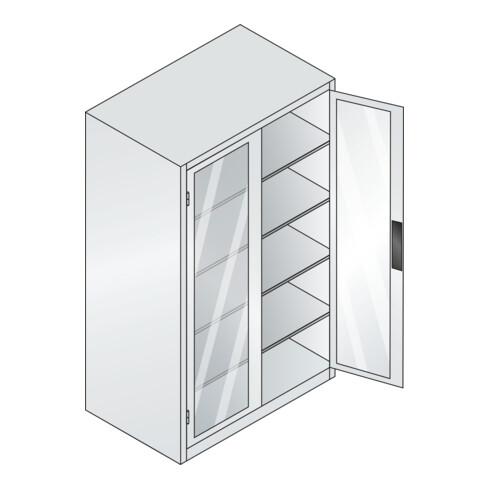 C+P Armoire à outils Acurado, 1950x1200x800mm, 7035/5012