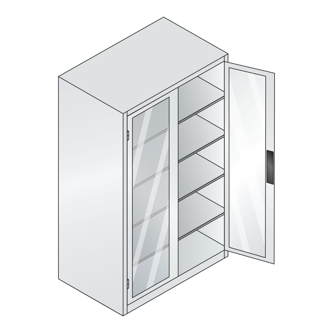 C+P Armoire à outils Acurado, 1950x1200x800mm, 7035/7016
