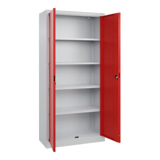 C+P Armoire à portes battantes de bureau Basis PLUS, 1950x930x400mm, 7035/3020