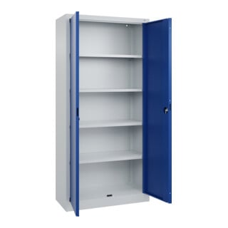 C+P Armoire à portes battantes de bureau Basis PLUS, 1950x930x400mm, 7035/5010