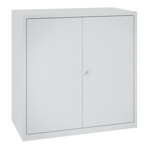 C+P Armoire à portes battantes en acier Série 89, H1000xL100xP500mm, 7035/7035