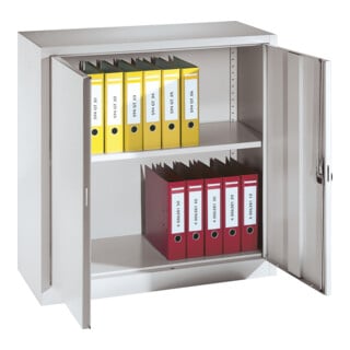 C+P Armoire à portes battantes Série 13, H1000xL935xP400mm, 7035/7035