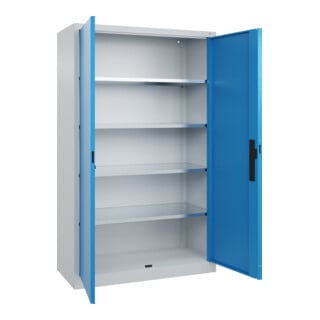 C+P Armoire à portes battantes Série 89, 1950x1200x500mm, 7035/5012