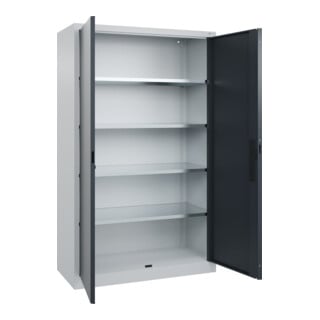 C+P Armoire à portes battantes Série 89, 1950x1200x500mm, 7035/7016