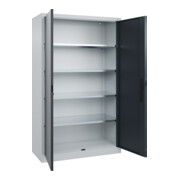 C+P Armoire à portes battantes Série 89, 1950x1200x500mm, 7035/7016