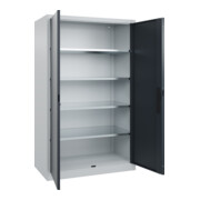 C+P Armoire à portes battantes Série 89, 1950x1200x600mm, 7035/7016