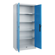 C+P Armoire à portes battantes Série 89, 1950x930x500mm, 7035/5012