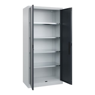 C+P Armoire à portes battantes Série 89, 1950x930x500mm, 7035/7016