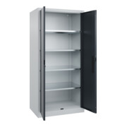 C+P Armoire à portes battantes Série 89, 1950x930x600mm, 7035/7016