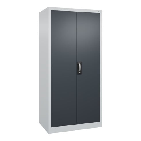 C+P Armoire à portes battantes Série 89, 1950x930x600mm, 7035/7016