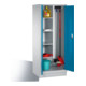 C+P Armoire à produits nettoyants Classic sur socle 2 compartiments avant bleu clair carrosserie gris clair carrosserie gris clair-1