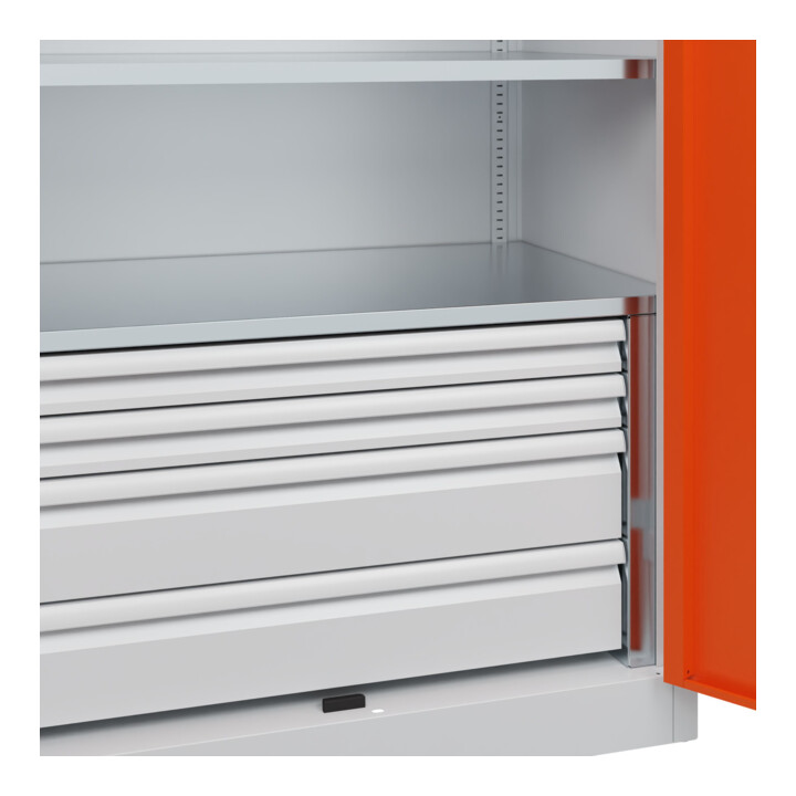 C+P Armoire à tiroirs Acurado Pro 1950 x 1000 x 600 mm 7035/2004