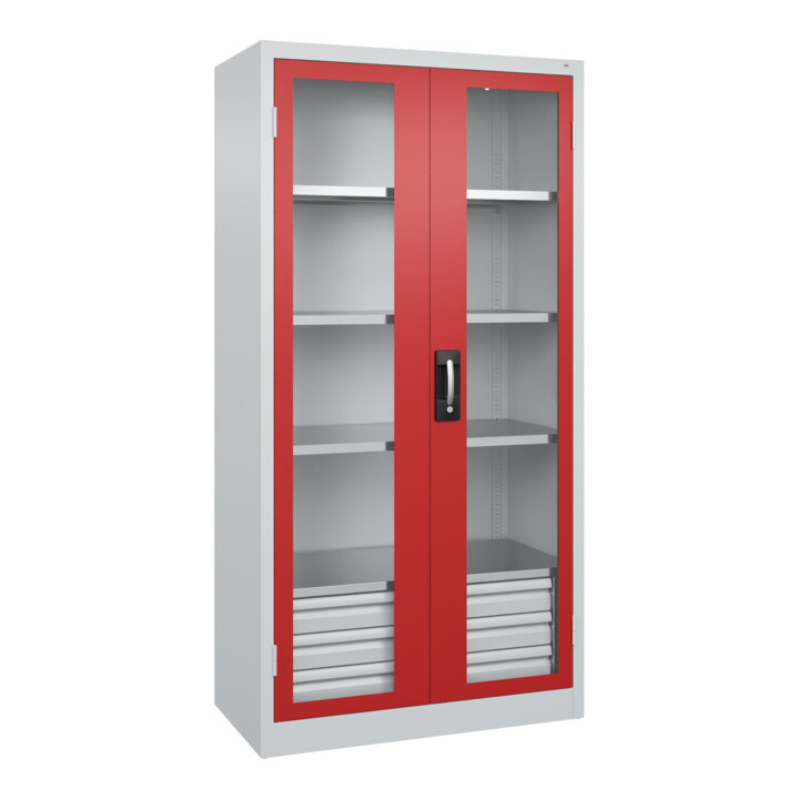 C+P Armoire à tiroirs lourde Acurado Pro 1950 x 1000 x 500 mm 7035/3000