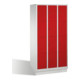 Armoire C+P Classic sur socle 12 compartiments Façade Rouge rubis Corps Gris clair-1