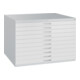 C+P Armoire basse série 7100_7200, H760xL1100xP765mm, 7035/7035-1