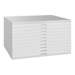 C+P Armoire basse série 7100_7200, H760xL1350xP960mm, 7035/7035