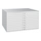 C+P Armoire basse série 7100_7200, H760xL1350xP960mm, 7035/7035-1