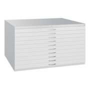 C+P Armoire basse série 7100_7200, H760xL1350xP960mm, 7035/7035