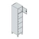 C+P Armoire casier Classic PLUS 5 compartiments 1950 x 400 x 500 mm 7016/7035