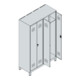 C+P Armoire Classic PLUS à 4 compartiments noir et blanc 1950 x 1200 x 500 mm