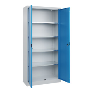 C+P Armoire d'atelier Basis PLUS, 1950x930x400mm, 7035/5012