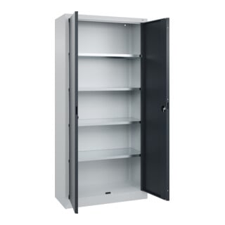 C+P Armoire d'atelier Basis PLUS, 1950x930x400mm, 7035/7016