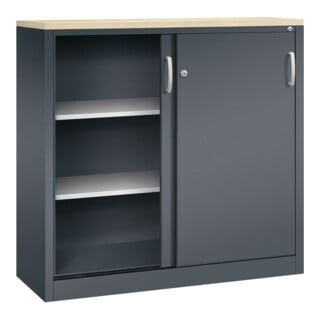 C+P Armoire de bureau à portes coulissantes Acurado 1200 × 1200 × 400 mm 7016/7016