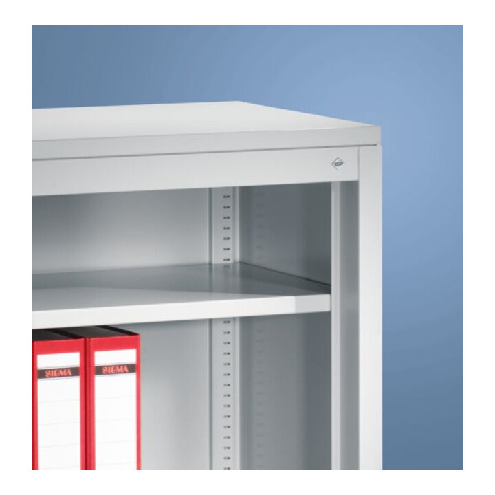 C+P Armoire de bureau à portes coulissantes Acurado 1200 × 1200 × 400 mm 7016/7016