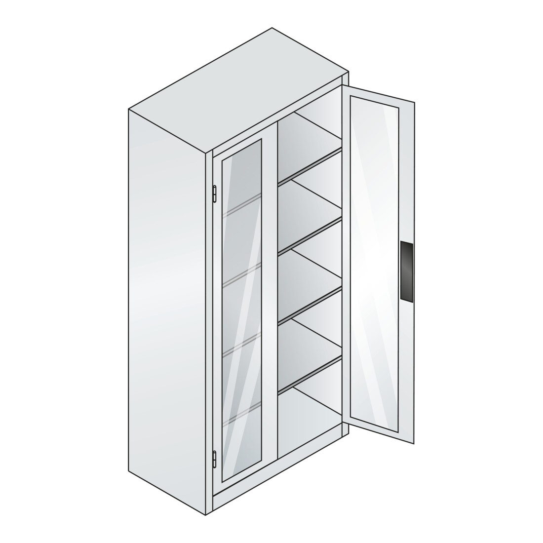 C+P Armoire de charge batterie Acurado, 1950x930x500mm, 7035/3003