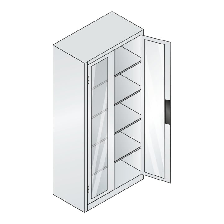 C+P Armoire de charge batterie Acurado, 1950x930x500mm, 7035/6011