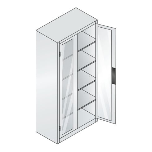 C+P Armoire de charge batterie Acurado, 1950x930x500mm, 7035/7035