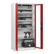 C+P Armoire de charge batterie avec ventilation Acurado, 1950x930x500mm, 7035/3003