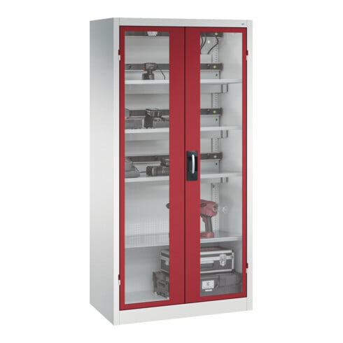 C+P Armoire de charge batterie avec ventilation Acurado, 1950x930x500mm, 7035/3003
