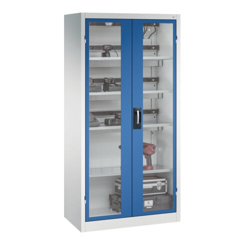 C+P Armoire de charge batterie avec ventilation Acurado, 1950x930x500mm, 7035/5010