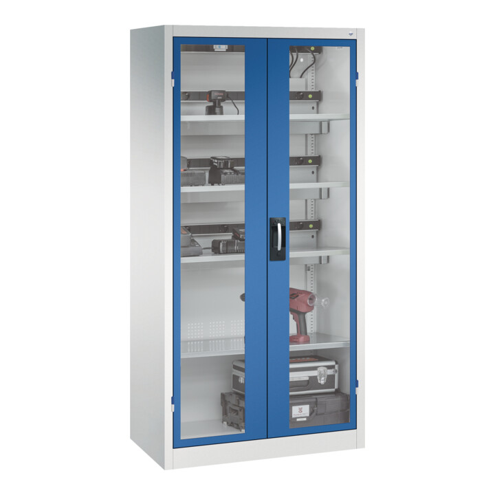 C+P Armoire de charge batterie avec ventilation Acurado, 1950x930x500mm, 7035/5010