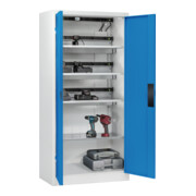 C+P Armoire de charge batterie avec ventilation Acurado, 1950x930x500mm, 7035/5012