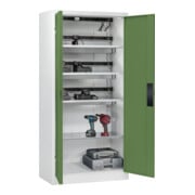 C+P Armoire de charge batterie avec ventilation Acurado, 1950x930x500mm, 7035/6011