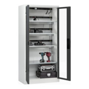 C+P Armoire de charge batterie avec ventilation Acurado, 1950x930x500mm, 7035/7016