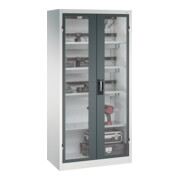 C+P Armoire de charge batterie avec ventilation Acurado, 1950x930x500mm, 7035/7016-2