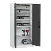 C+P Armoire de charge batterie avec ventilation Acurado, 1950x930x500mm, 7035/7016