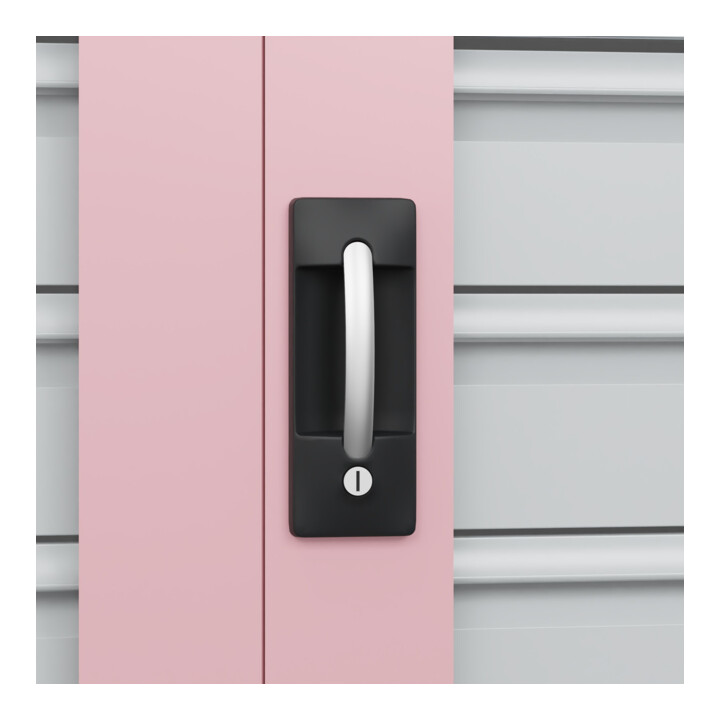 C+P Armoire de rangement lourd Acurado Pro 1950 x 1000 x 500 mm Rose clair