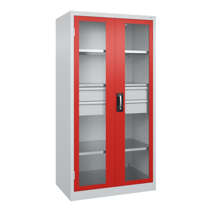 C+P Armoire de rangement lourde avec tiroirs Acurado Pro 1950 x 1000 x 600 mm 7035/3020