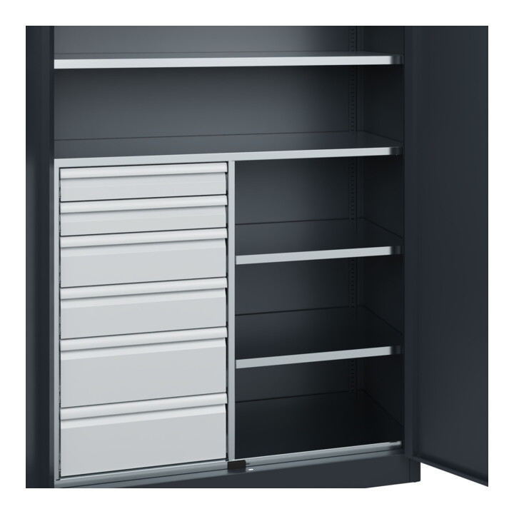 C+P Armoire de stockage lourde Acurado Pro 1950 × 1200 × 500 mm 7016/7016