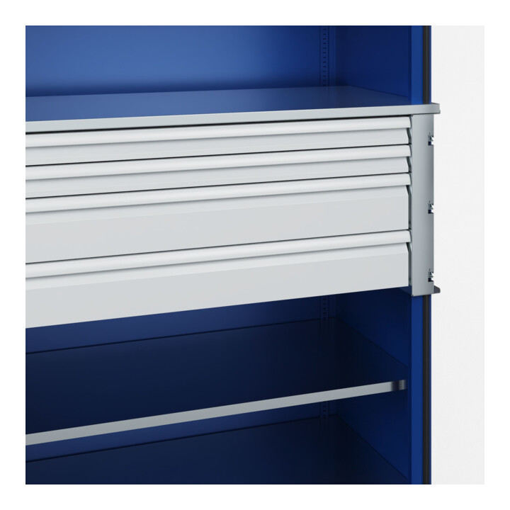 C+P Armoire de stockage lourde Acurado Pro 1950 x 1200 x 600 mm bleu