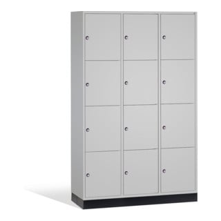C+P Armoire d'intro, 12 compartiments, H1950xL1220xP500mm Avant Corps gris clair Corps gris clair Gris clair